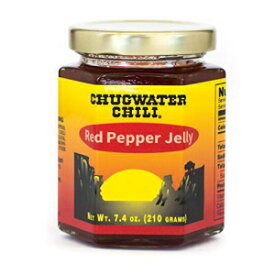 チャグウォーターチリ | レッドペッパーゼリーは、ほのかにスモーキーな風味を加えた甘くておいしいレッドペッパースプレッドです。レッドペッパージャム | ワイオミング州チャンピオンシップチリ | 7.4オンスのボトル ​​| Chugwater Chili | Red Pepper