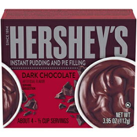 Hershey's インスタント ダークチョコレート プディング & パイ フィリング (3.95 オンスの箱、24 個パック) Hershey's Instant Dark Chocolate Pudding & Pie Filling (3.95 oz Boxes, Pack of 24)