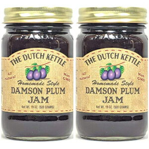 I_̃PgA[~bVƐX^C_\vW2-19IXBW[I[i`GMOh܂Ȃ Generic The Dutch Kettle Amish Homemade Style Damson Plum Jam 2 - 19 Oz. Jars All Natural No
