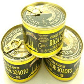 RIGA GOLD リガ スプラット スプラットをオイルで燻製しました。ラージサイズ リガス ツェルト 缶詰 8.4 オンス (240g) 3 パック RIGA GOLD Riga Sprats Smoked Sprats In Oil. LARGE Sized Rigas Zelts Canned 8.4 Ounce (240g) 3 PACK
