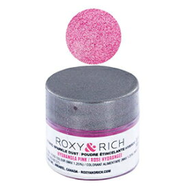 Roxy & Rich ハイブリッド スパークル ダスト パウダー 食用色素 2.5 グラム、アジサイ ピンク Roxy & Rich Hybrid Sparkle Dust Powder Food Color 2.5 Grams, Hydrangea Pink