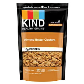 Almond Butter, KIND Healthy Grains Clusters, Almond Butter Granola, 10g Protein, Gluten Free, 11 Ounce (Pack of 6) Almond Butter, KIND Healthy Grains Clusters, Almond Butter Granola, 10g Protein, Gluten Free, 11