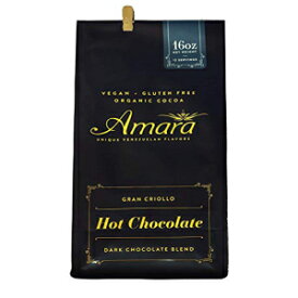 アマラ ベネズエラ独特のフレーバー。ホットチョコレート「グランクリオロ」ダークチョコレートブレンド。認定オーガニックカカオパウダー16オンス使用 Amara Unique Venezuelan Flavors. Hot Chocolate "Gran Criollo" Dark Chocolate Blend. Made with Ce