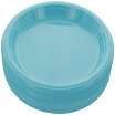 Amcrate Light Blue Disposable Plastic Party Plates