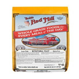 Bob's Red Mill グルテンフリー ラージ フレーク ニュートリショナル イースト、25 ポンド Bob's Red Mill Gluten Free Large Flake Nutritional Yeast, 25 Pound