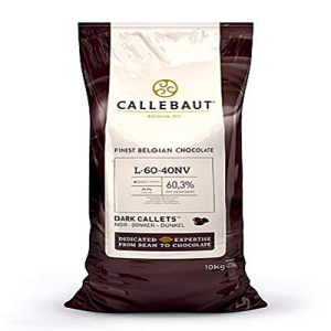 バリーカレボーダークチョコレートクーベルチュールカレット-L-60-40NV-595ケース（ケース2-22ポンドバッグ） Cacao Barry Barry Callebaut Dark Chocolate Couverture Callets - L-60-40NV-595 Case (Case 2-22 lb Bags)のサムネイル