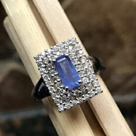 本物のタンザナイト925ソリッドスターリングシルバーエンゲージリングサイズ9 Natural Rocks by Kala Genuine Tanzanite 925 Solid Sterling Silver Engagement Ring Size 9
