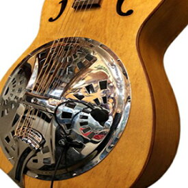 マイヤーズピックアップによる柔軟なマイクログースネックを備えたフェザードブロスクエアネックリゾネーターギターピックアップ The Feather Dobro Square Neck Resonator Guitar Pickup with Flexible Micro-Gooseneck by Myers Pickups