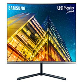 Samsung32インチUR590CUHD 4Kカーブゲームモニター（LU32R590CWNXZA）– 60Hzリフレッシュ、ワイドスクリーンコンピューターモニター、3840 x 2160p解像度、4ms応答、ゲームモード、HDMI、ダークブルーグレー Samsung 32-Inch UR590C UHD 4K Curved Gaming Monit