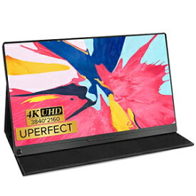 UPERFECT4Kコンピューターモニター15.6 "ゲーミングディスプレイポータブルUSBCモニター3840x 2160 UHD、スタンド付きスマートケースアイケアス​​クリーンIPSスピーカーOTG VESA for HDMI Type-C Mini DP PD Xbox Rpi Win PC Mac UPERFECT 4K Computer