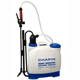 Chapin International 61575漂白剤および消毒剤バックパック噴霧器、4ガロン、半透明ホワイト Chapin International 61575 Bleach & Disinfectant Backpack Sprayer, 4 gal, Translucent White