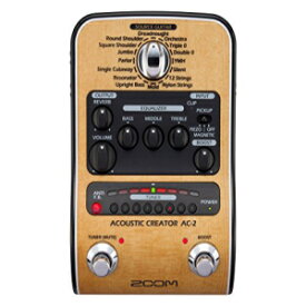 Zoom AC-2 Acoustic Creator、トーン復元機能付きアコースティック DI、チューナー、リバーブ、EQ、アンチフィードバック Zoom AC-2 Acoustic Creator, Acoustic DI with Tone Restoration, Tuner, Reverb, EQ, and Anti-Feedback