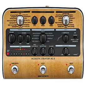 Zoom AC-3 Acoustic Creator、Acoustic DI with Tone Restoration、Acoustic Modeling、9エフェクト、Compression、Tuner、Reverb、EQ、Anti-Feedback Zoom AC-3 Acoustic Creator, Acoustic DI with Tone Restoration, Acoustic Modeling, 9 effect