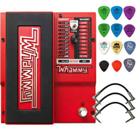 Digitech Whammy 5 ピッチ シフト ペダル バンドル、パッチ ケーブル 3 本とダンロップ バラエティ ピック パック付き Digitech Whammy 5 Pitch Shift Pedal Bundle with 3 Patch Cables and Dunlop Variety Pick Pack