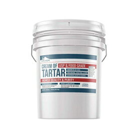 Earthborn Elements のタルタルクリーム (5 ガロン)、再密封可能なバケツ、最高純度、ベーキング添加剤、非遺伝子組み換え、コーシャー、グルテンフリー、オールナチュラル、DIY バスボム Cream of Tartar (5 Gallon) by Earthborn Elements, Resealable