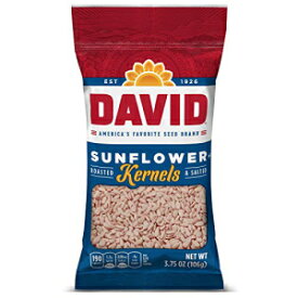 DAVID ロースト＆塩漬けオリジナルひまわり粒、3.75 オンス DAVID Roasted and Salted Original Sunflower Kernels, 3.75 oz