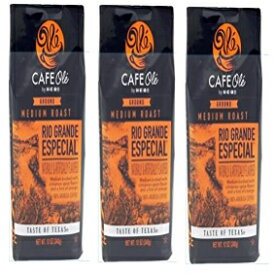 カフェ オーレ リオ グランデ エスペシャル グラウンド コーヒー 12 オンス (3袋入り) Cafe Ole Rio Grande Especial Ground Coffee 12 oz. (Pack of 3 bags)
