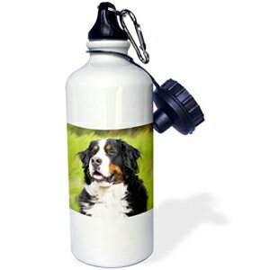 3dRose wb_4402_1バーニーズマウンテンドッグスポーツウォーターボトル、21オンス、ホワイト 3dRose wb_4402_1 Bernese Mountain Dog Sports Water Bottle, 21 oz, White