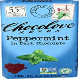 Chocolove ペパーミント ダークチョコレート、3.2 オンス Chocolove Peppermint in Dark Chocolate, 3.2 Ounce