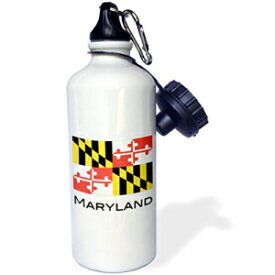 3dRose wb_107370_1「メリーランド州旗」スポーツ ウォーター ボトル、21 オンス、ホワイト 3dRose wb_107370_1"Maryland State Flag" Sports Water Bottle, 21 oz, White