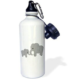 3dRose wb_195248_1""ママとベビーエレファント" スポーツ ウォーター ボトル、21 オンス、マルチカラー 3dRose wb_195248_1""Mom and Baby Elephant" Sports Water Bottle, 21 oz, Multicolor