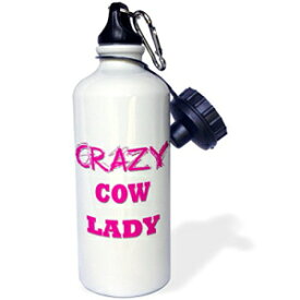 3dRose Crazy Cow Lady-Sports ウォーター ボトル、21 オンス (wb_174999_1)、21 オンス、マルチカラー 3dRose Crazy Cow Lady-Sports Water Bottle, 21oz (wb_174999_1), 21 oz, Multicolor