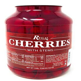 リーガル マラスキーノ チェリー 茎付き - 1 ガロン Regal Maraschino Cherries with Stems - 1 Gallon