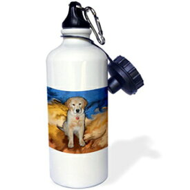 3dRose wb_3969_1「ゴールデン レトリバー パピー」スポーツ ウォーター ボトル、21 オンス、ホワイト 3dRose wb_3969_1"Golden Retriever Puppy" Sports Water Bottle, 21 oz, White