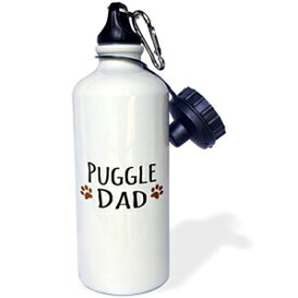 3dRose wb_153970_1 Rescue Dog Dad-Doggie By Breed-Muddy Brown Paw Prints-Doggy Lover-Proud Pet Owner Love Sports Water Bottle, 21 oz, White 3dRose wb_153970_1 Rescue Dog Dad-Doggie By Breed-Muddy Brown Paw Prints-Doggy Love