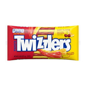 TWIZZLERS 詰められたツイスト、甘酸っぱいフレーバーのリコリス キャンディ (チェリー キック、シトラス パンチ)、11 オンス バッグ (12 個パック) TWIZZLERS Filled Twists, Sweet & Sour Flavored Licorice Candy (Cherry Kick, Citrus Pun