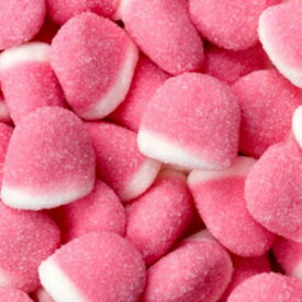 ストロベリー パフレット ピンク & ホワイト グミバイツ 5LB バッグ Strawberry Pufflettes Pink & White Gummy Bites 5LB Bag