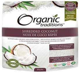 ココナッツ、細切りオーガニック トラディション 8 オンス バッグ Coconut, Shredded Organic Traditions 8 oz Bag