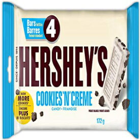 Hershey's チョコレートバー、クッキーアンドクリーム、4ct、172g/6.1オンス、{カナダから輸入} Hershey's Chocolate Bars, Cookies 'N' Creme, 4ct, 172g/6.1oz., {Imported from Canada}