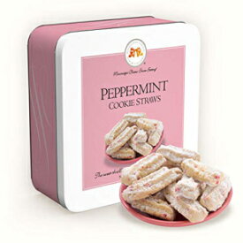 ミシシッピ チーズ ストロー ファクトリー ギフト缶ペパーミント クッキー ストロー (ペパーミント、10 オンス) Mississippi Cheese Straw Factory Gift Tin Peppermint Cookie Straws (Peppermint, 10 Ounce)