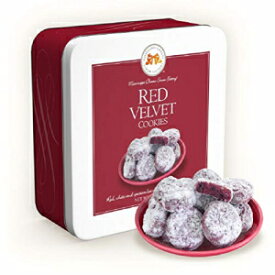 ミシシッピ チーズ ストロー ファクトリー ギフト缶レッドベルベットクッキー (レッドベルベット、10オンス) Mississippi Cheese Straw Factory Gift Tin Red Velvet Cookies (Red Velvet, 10 Ounce)