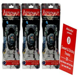 Freeze Dried Space Food Pack Astronaut Freeze-Dried Ice Cream Sandwich | Ready to Eat | Space Food | Neapolitan Flavor - Pack of 3 | Plus Recipe Booklet Bundle (1 Ounce)