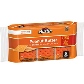 オースティン、ピーナッツバター入りチーズクラッカー、6枚入り、5.5オンスパッケージ（4個パック） Austin, Cheese Crackers with Peanut Butter Fillilng, 6 Count, 5.5oz Package (Pack of 4)