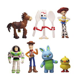 7 個のトイストーリーケーキトッパー置物トイストーリーカップケーキトッパートイストーリーパーティー置物漫画アクションフィギュアケーキデコレーショントイストーリーパーティー用品 7 PCS Toy Story Cake Toppers Figurines toy story Cupcake topper Toy