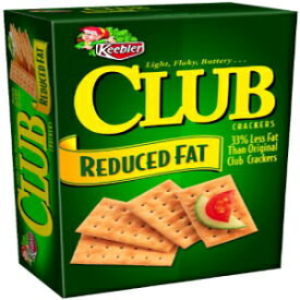 Keebler Club 脂肪低減クラッカー、11.7 オンス (4 個パック)。 Keebler Club Reduced Fat Crackers, 11.7 Ounce (Pack of 4).