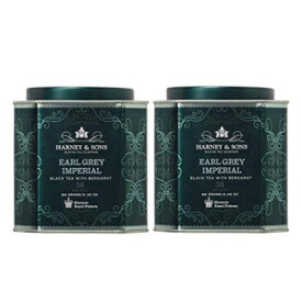 Harney & Son's アール グレイ インペリアル ティー 缶 30 サシェ (各 2.35 オンス、2 パック) - ベルガモットの香りを加えた歴史ある紅茶ブレンド - 30 ct サシェ缶 2 パック (60 サシェ) Harney & Son's Earl Grey Imperial Tea Ti