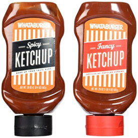 Whataburger ケチャップ バラエティ パック - Whataburger スパイシー ケチャップ 1 個 & Whataburger オリジナル ケチャップ 1 個、20 オンス (2 個パック) Whataburger Ketchup Variety Pack- 1 Whataburger Spicy Ketchup & 1 Whataburg