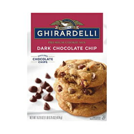 GHIRARDELLI ダークチョコレートチップ プレミアムクッキーミックス、16.75 オンス (12 個パック) GHIRARDELLI Dark Chocolate Chip Premium Cookie Mix, 16.75 Oz (Pack of 12)