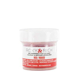 Roxy & リッチファット分散性食品着色料、5 グラムレッド Roxy & Rich Fat Dispersible Food Coloring, 5 Grams Red