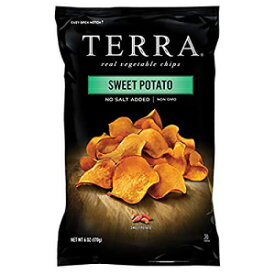Terra 野菜チップス、サツマイモ、塩無添加、6 オンス (12個入り) Terra Vegetable Chips, Sweet Potato, No Salt Added, 6 oz. (Pack of 12)