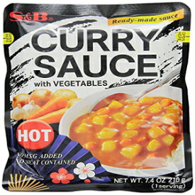 S&B 野菜入りカレーソース ホット、各 7.4 オンス、10 カウント (1 パック) S&B Curry Sauce with Vegetables Hot, 7.4-Ounce each, 10 count (Pack of 1)