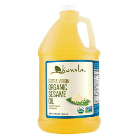 Kevala オーガニック エクストラバージン セサミオイル、1/2 ガロン (64 液量オンス) Kevala Organic Extra Virgin Sesame Oil, 1/2 Gallon (64 floz)