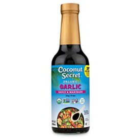 Coconut Secret Coconut Aminos Garlic Sauce - 10 fl oz - Low Sodium Soy-Free Seasoning Sauce, Low-Glycemic - Organic, Vegan, Non-GMO, Gluten-Free - 60 Total Servings