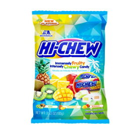 ハイチュウ 感覚的に噛み応えのある日本のフルーツキャンディ、トロピカルミックス、3.53オンス、6個パック Hi-Chew Sensationally Chewy Japanese Fruit Candy, Tropical Mix, 3.53 Ounce ,Pack of 6