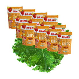 Brad's 植物ベースのオーガニック野菜チップス、チェダーチーズ、12 袋、合計 36 食分 Brad's Plant Based Organic Veggie Chips, Cheddar, 12 Bags, 36 Servings Total