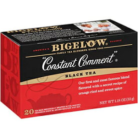 Bigelow Constant Comment カフェイン入り紅茶ティーバッグ 20 個箱 - 6 個パック Bigelow Constant Comment Caffeinated Black Tea Bags 20 Count Box - Pack of 6
